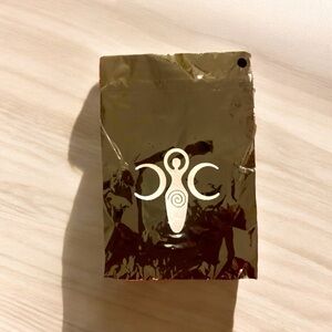 Tarot Card Packaged Black Faux Velvet Bag Wicca Triple Moon Goddess